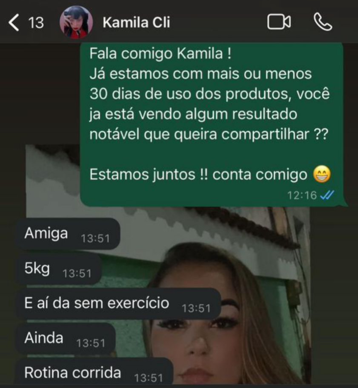 Feedback Kamila: -5kg com Kit Derrete mesmo sem exercício