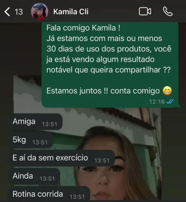 Feedback Kamila: -5kg com Kit Derrete mesmo sem exercício